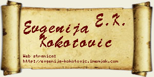 Evgenija Kokotović vizit kartica